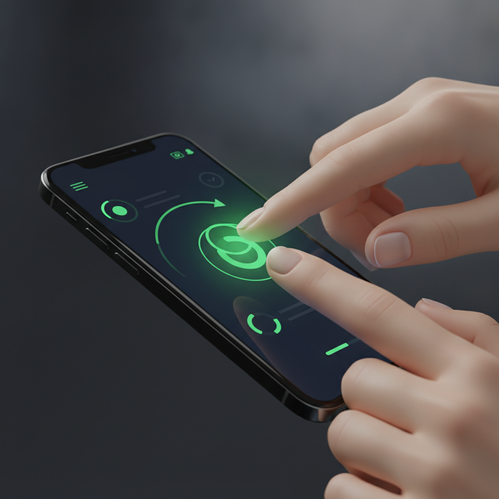 شخص يستخدم تطبيق جوال بتصميم تجربة مستخدم ممتاز